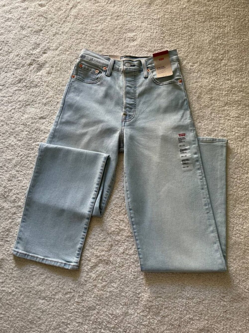 NWT Levi’s Ribcage Straight Full Length High Rise Jeans Size 26/32